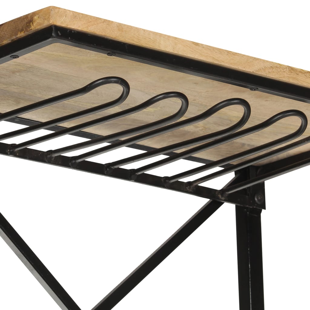vidaXL Traktor-Weinschrank Weiß 49x31x172 cm Raues Mangoholz
