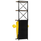 vidaXL Traktor-Weinschrank Gelb 49x31x172 cm Mango Massivholz