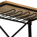 vidaXL Traktor-Weinschrank Gelb 49x31x172 cm Mango Massivholz