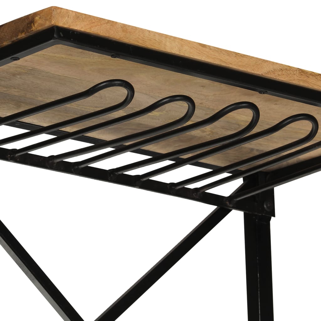vidaXL Traktor-Weinschrank Gelb 49x31x172 cm Mango Massivholz