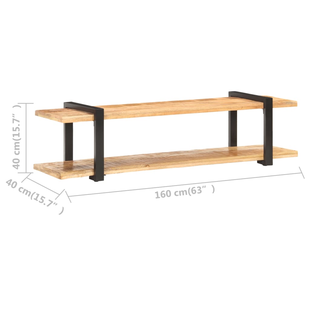 vidaXL TV-Schrank 160x40x40 cm Raues Mango-Massivholz
