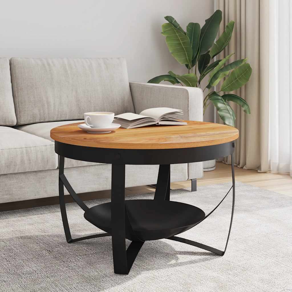 vidaXL Couchtisch Ø68x43 cm Massivholz Akazie