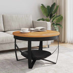 vidaXL Couchtisch Ø68x43 cm Massivholz Akazie
