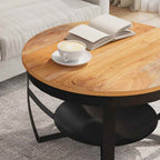 vidaXL Couchtisch Ø68x43 cm Massivholz Akazie
