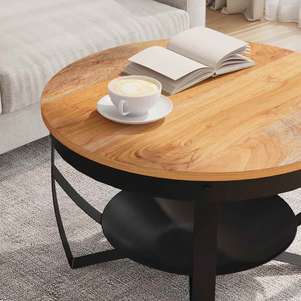 vidaXL Couchtisch Ø68x43 cm Massivholz Akazie