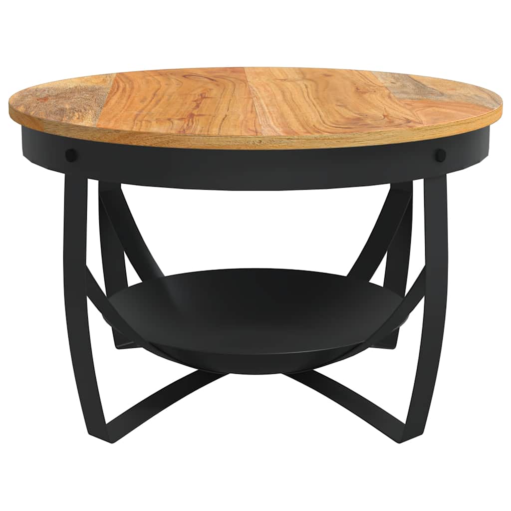 vidaXL Couchtisch Ø68x43 cm Massivholz Akazie
