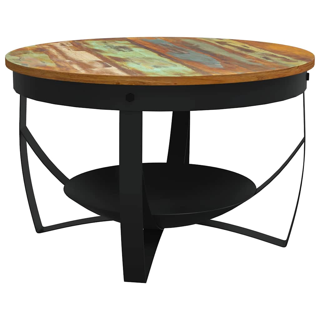 vidaXL Couchtisch Ø68x43 cm Recyceltes Massivholz