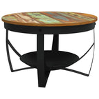 vidaXL Couchtisch Ø68x43 cm Recyceltes Massivholz