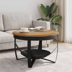 vidaXL Couchtisch Ø68x43 cm Recyceltes Massivholz