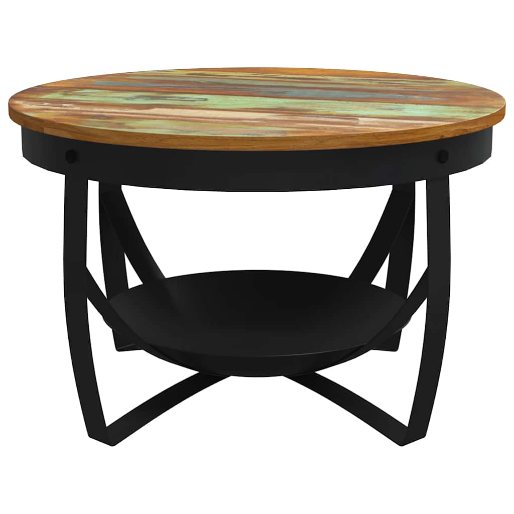 vidaXL Couchtisch Ø68x43 cm Recyceltes Massivholz