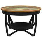 vidaXL Couchtisch Ø68x43 cm Recyceltes Massivholz