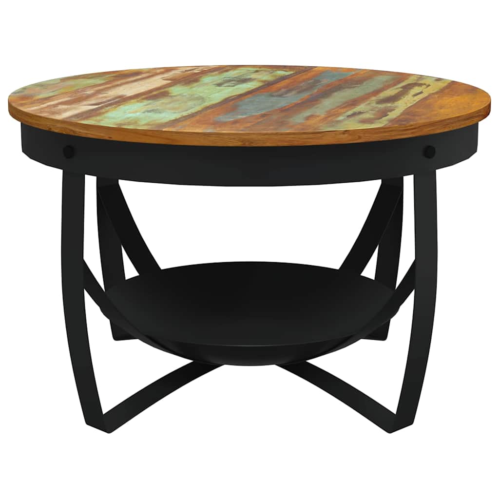 vidaXL Couchtisch Ø68x43 cm Recyceltes Massivholz
