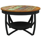 vidaXL Couchtisch Ø68x43 cm Recyceltes Massivholz