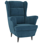 vidaXL Sessel Blau Samt