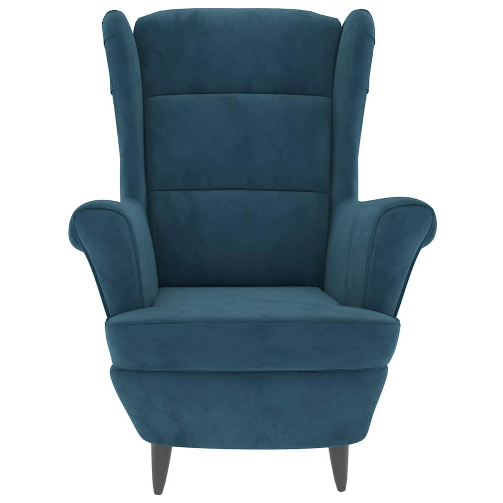 vidaXL Sessel Blau Samt