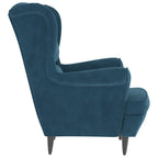 vidaXL Sessel Blau Samt