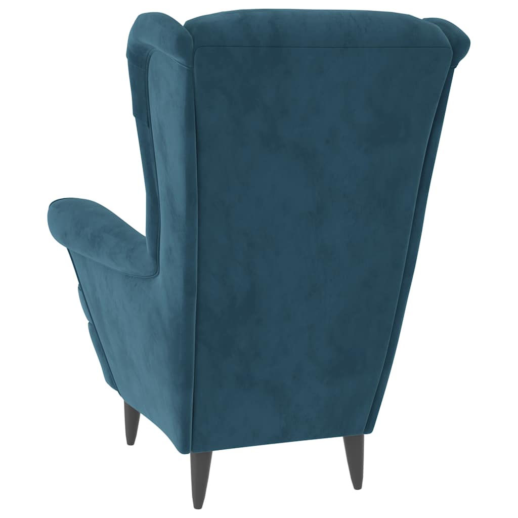 vidaXL Sessel Blau Samt