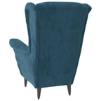vidaXL Sessel Blau Samt