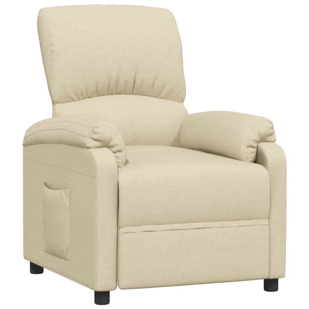 vidaXL Relaxsessel Creme Stoff