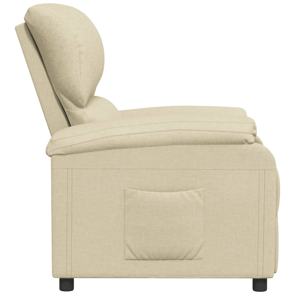 vidaXL Relaxsessel Creme Stoff