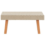vidaXL Garten-Couchtisch Poly Rattan Beige