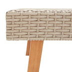 vidaXL Garten-Couchtisch Poly Rattan Beige