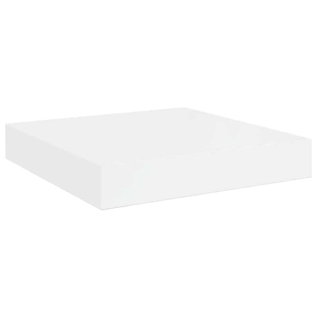 vidaXL Schweberegal Hochglanz-Weiß 23x23,5x3,8 cm MDF
