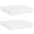 vidaXL Schweberegale 2 Stk. Hochglanz-Weiß 23x23,5x3,8 cm MDF