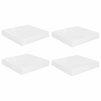 vidaXL Schweberegale 4 Stk. Hochglanz-Weiß 23x23,5x3,8 cm MDF