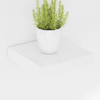 vidaXL Schweberegale 4 Stk. Hochglanz-Weiß 23x23,5x3,8 cm MDF