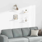 vidaXL Schweberegale 4 Stk. Hochglanz-Weiß 23x23,5x3,8 cm MDF