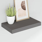 vidaXL Schwebendes Wandregal Hochglanz-Grau 40x23x3,8 cm MDF