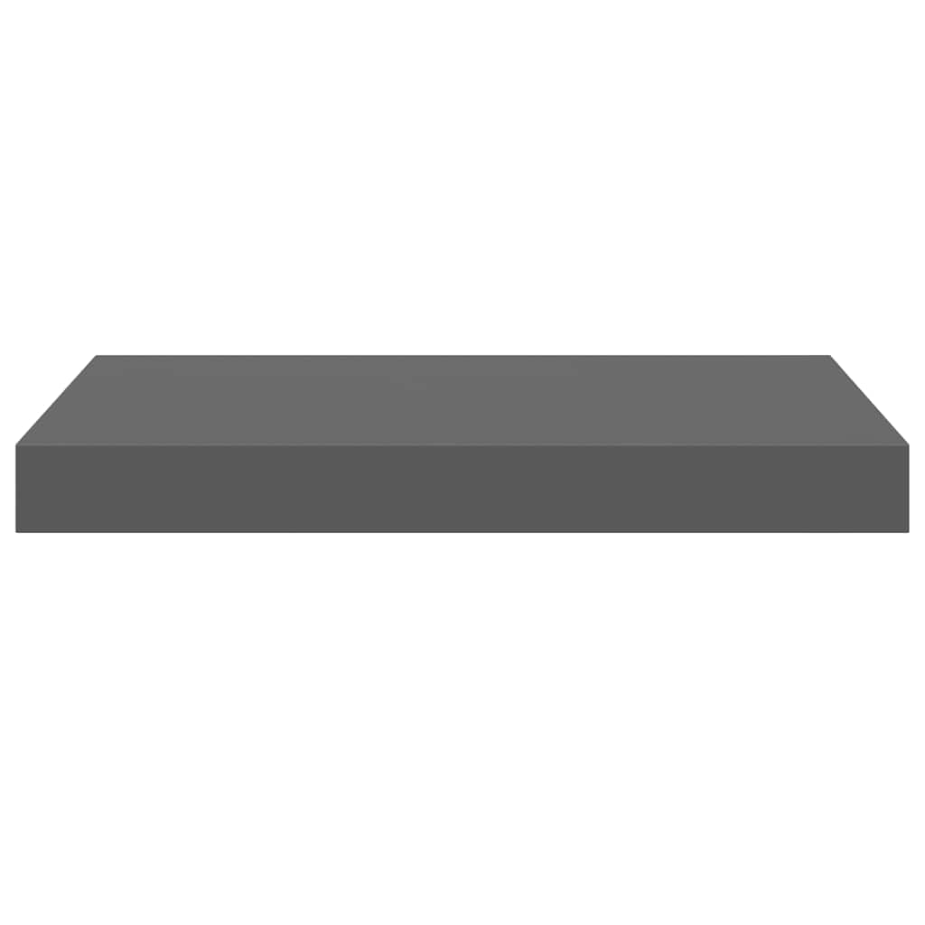 vidaXL Schwebendes Wandregal Hochglanz-Grau 40x23x3,8 cm MDF