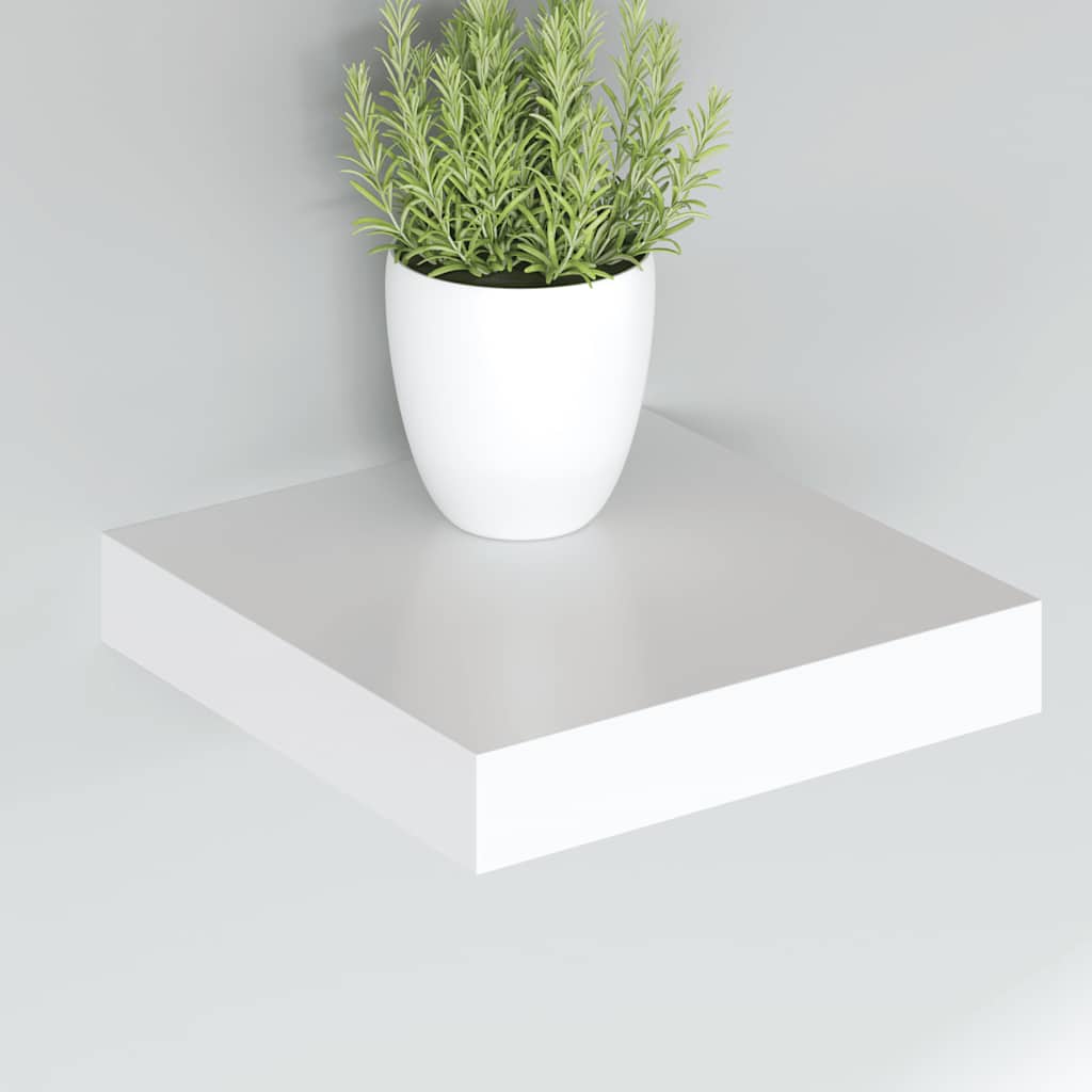 vidaXL Schweberegal Weiß 23x23,5x3,8 cm MDF