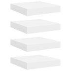 vidaXL Schweberegale 4 Stk. Weiß 23x23,5x3,8 cm MDF