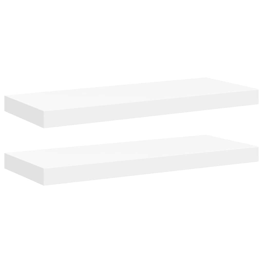 vidaXL Schwebende Wandregale 2 Stk. Weiß 60x23,5x3,8cm MDF