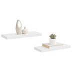 vidaXL Schwebende Wandregale 2 Stk. Weiß 60x23,5x3,8cm MDF