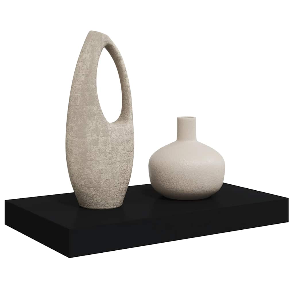 vidaXL Schwebendes Wandregal Schwarz 40x23x3,8 cm MDF
