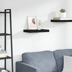 vidaXL Schwebendes Wandregal Schwarz 40x23x3,8 cm MDF