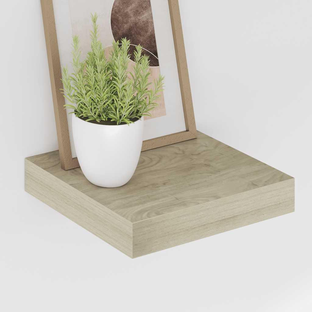 vidaXL Schwebendes Wandregal Eichefarben 23x23,5x3,8 cm MDF