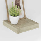 vidaXL Schwebende Wandregale 2 Stk. Eichefarben 23x23,5x3,8cm MDF