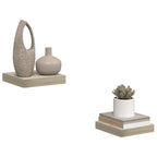 vidaXL Schwebende Wandregale 2 Stk. Eichefarben 23x23,5x3,8cm MDF