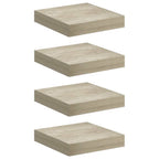 vidaXL Schwebende Wandregale 4 Stk. Eichefarben 23x23,5x3,8cm MDF