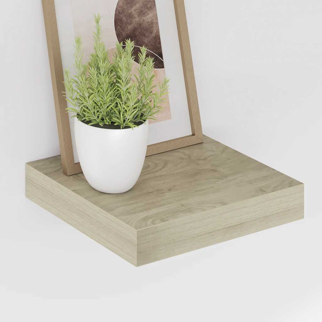 vidaXL Schwebende Wandregale 4 Stk. Eichefarben 23x23,5x3,8cm MDF