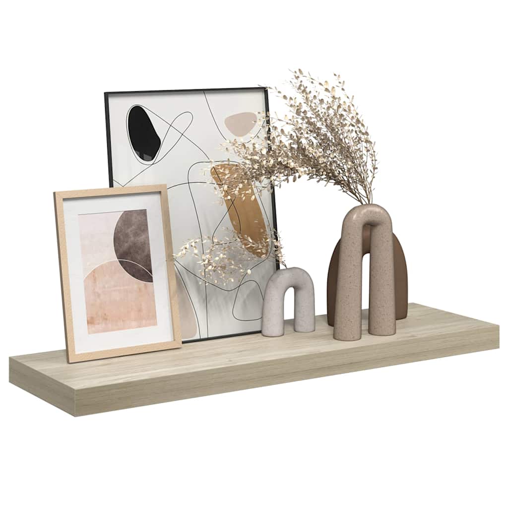 vidaXL Schweberegal Eiche-Optik 80x23,5x3,8 cm MDF