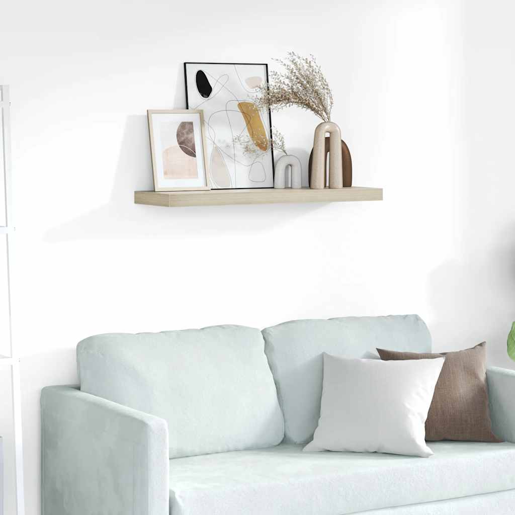 vidaXL Schweberegal Eiche-Optik 80x23,5x3,8 cm MDF