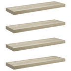 vidaXL Schweberegale 4 Stk. Eiche-Optik 80x23,5x3,8 cm MDF