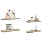 vidaXL Schweberegale 4 Stk. Eiche-Optik 80x23,5x3,8 cm MDF