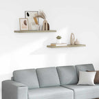 vidaXL Schweberegale 2 Stk. Eichen-Optik 90x23,5x3,8 cm MDF