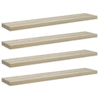 vidaXL Schweberegale 4 Stk. Eichen-Optik 120x23,5x3,8 cm MDF